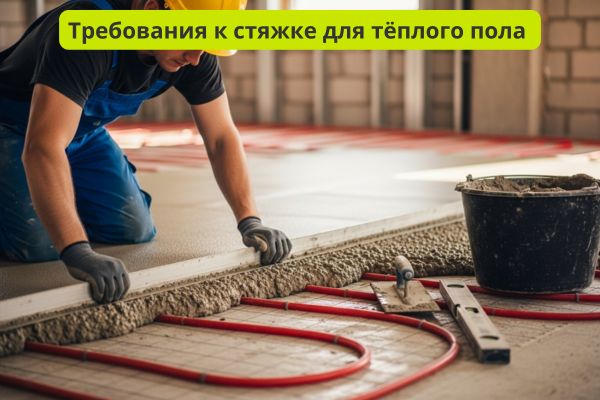 требования к стяжке для теплого пола фото